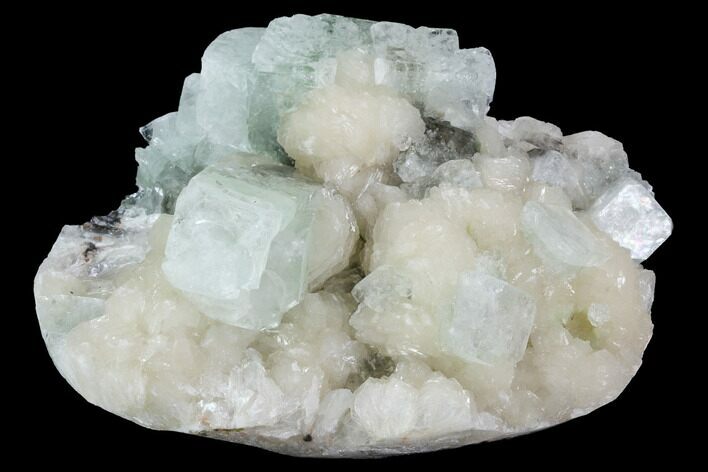 Zoned Apophyllite Crystals With Stilbite - India #100170